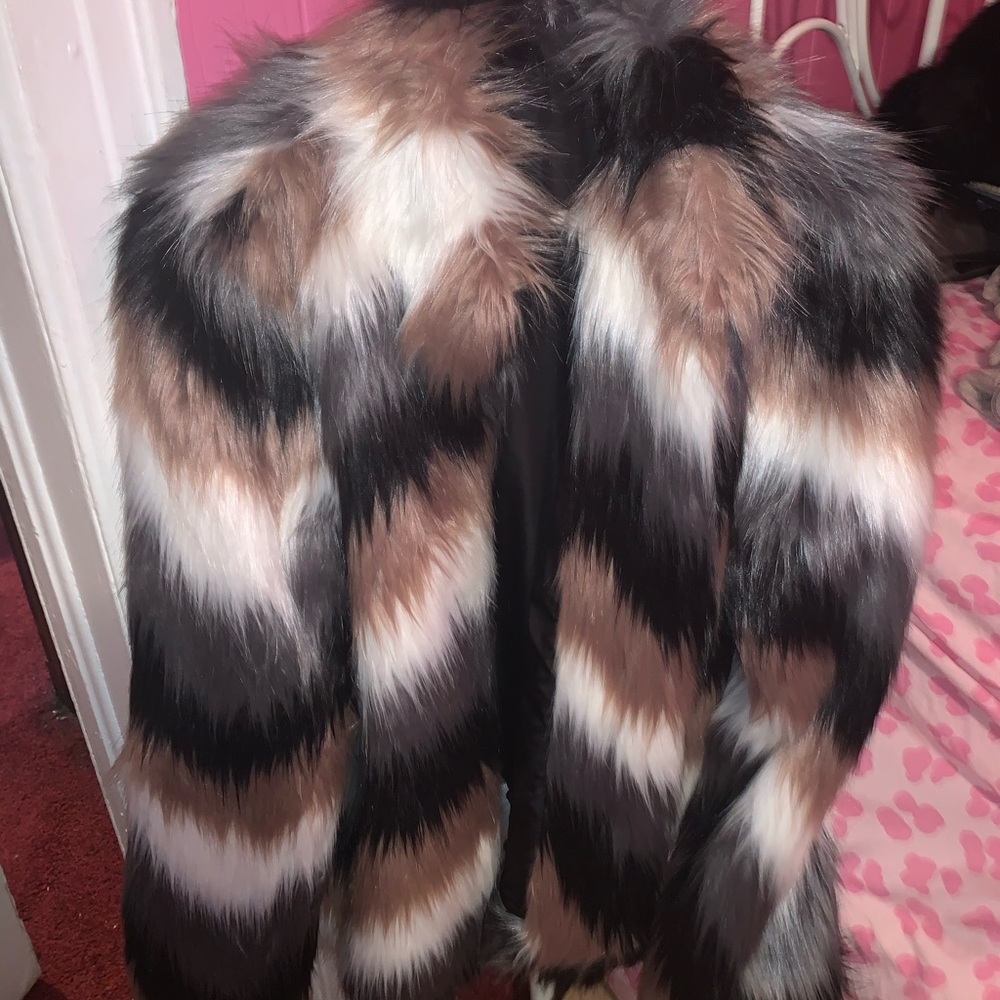 Multi-Color Fur Jacket